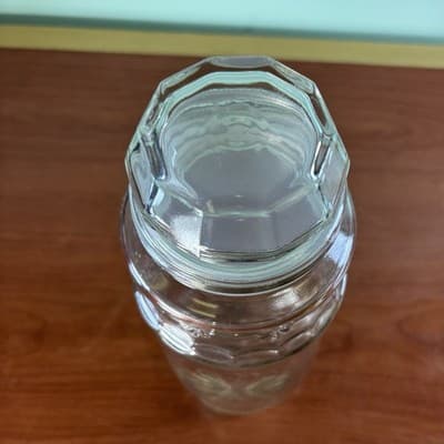 1980 Planters Peanuts Starburst Glass Jar Vintage Storage Canister Candy Jar - Thumbnail 6