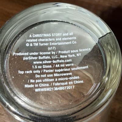A Christmas Story Glassware Set Of 4 1.5 oz Glasses Silver Buffalo Shot Glass - Thumbnail 7