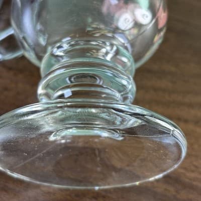 Happy Birthday Vintage 80’s Footed Glass Coffee Cup Pink Yellow Green Confetti - Thumbnail 10
