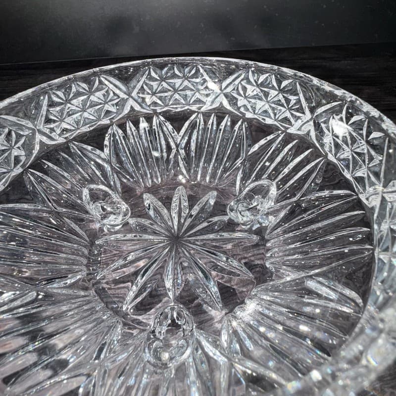Vintage Action German Lead Crystal Tri-Footed Candy Dish with Lid - Thumbnail 11