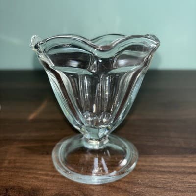 Vintage Anchor Hocking Clear Glass Dessert Sundae Dishes ~ Set of 4- perfect - Thumbnail 7