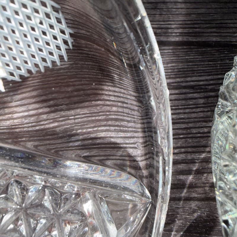 Vintage Action German Lead Crystal Tri-Footed Candy Dish with Lid - Thumbnail 17