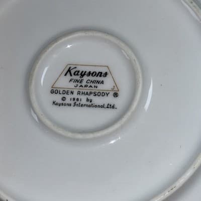 Vintage Kaysons Fine China Golden Rhapsody 1961 Gravy Bowl with Plate - Thumbnail 8