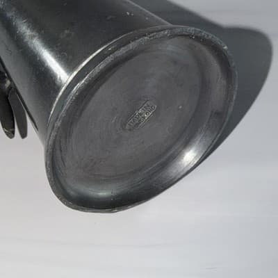 Small Pewter Pitcher Bud Vase Graceful Art Deco Style 7.5” Heavy - Thumbnail 6