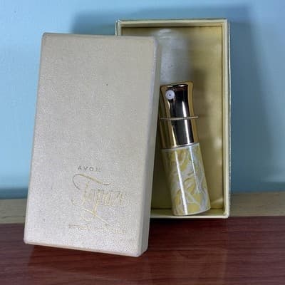 Avon Classics Collection Topaz Perfume Spray Atomizer Patent Pending Yellow