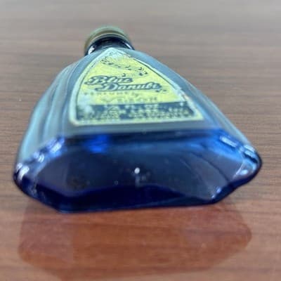 Blue Danube Perfume Vijon 1/4 Fl. Oz Bottle Cobalt Blue 2 1/4 Inch Empty Vintage - Thumbnail 8