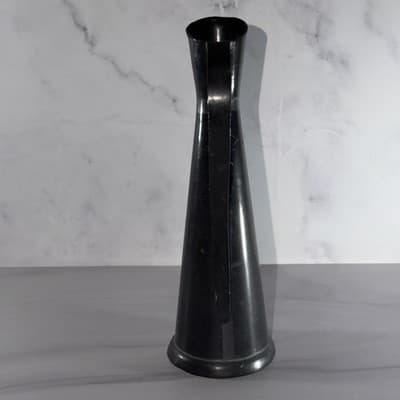Small Pewter Pitcher Bud Vase Graceful Art Deco Style 7.5” Heavy - Thumbnail 4