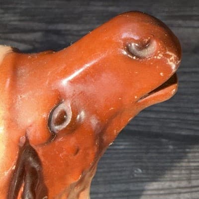 Vintage 4" Moose Creamer Czechoslovakia Damaged Animal Kitchen Decor - Thumbnail 9