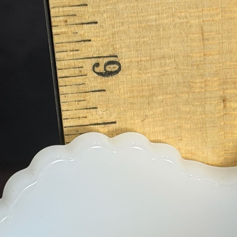 Napco Milk Glass Diamond Pattern Pedestal Compote Candy Dish 1184 - Thumbnail 15