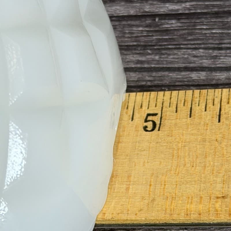 Napco Milk Glass Diamond Pattern Pedestal Compote Candy Dish 1184 - Thumbnail 17