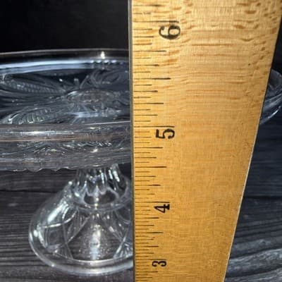 McKee Antique Clear Glass EAPG Isis No. 132 9.25" Cake Stand - Thumbnail 15