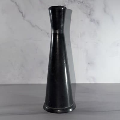 Small Pewter Pitcher Bud Vase Graceful Art Deco Style 7.5” Heavy - Thumbnail 2