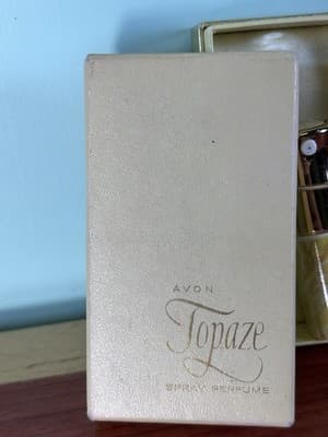 Avon Classics Collection Topaz Perfume Spray Atomizer Patent Pending Yellow - Thumbnail 4