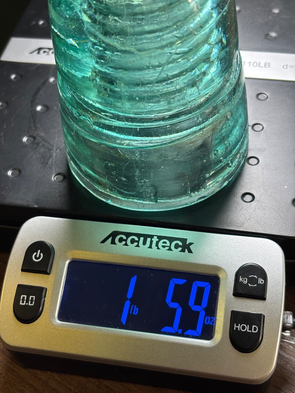 W Brookfield 45 Cliff Street Telegraph Insulator Aqua Blue W Bubbles Beehive - Thumbnail 2