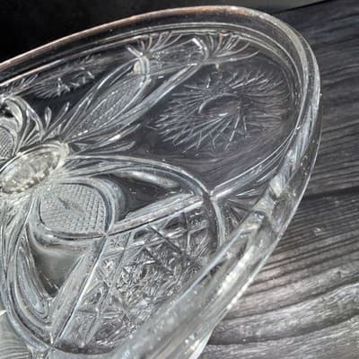 McKee Antique Clear Glass EAPG Isis No. 132 9.25" Cake Stand - Thumbnail 7