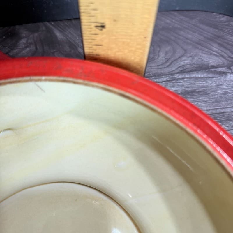 Vintage Hall's Superior Quality Red Sundial Art Deco Covered Casserole Dish - Thumbnail 14