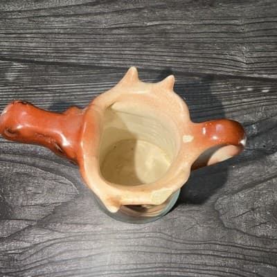 Vintage 4" Moose Creamer Czechoslovakia Damaged Animal Kitchen Decor - Thumbnail 4