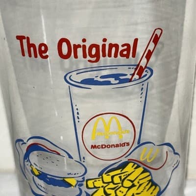 The Original Shake, Burger & Fries 6" Drinking Glass McDonalds 1995 Libbey Glass - Thumbnail 4