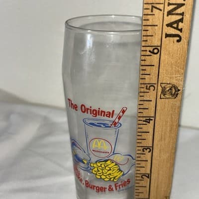 The Original Shake, Burger & Fries 6" Drinking Glass McDonalds 1995 Libbey Glass - Thumbnail 8