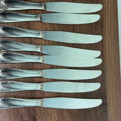Set Of 8 Butter Knifes International EXQUISITE Silverplate Rogers & Bro 1957 9�� - Thumbnail 4