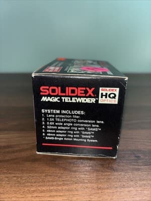 Solidex Magic Telewider Video Conversion Lens Model V-31 Vintage 1988 Wideangle - Thumbnail 5
