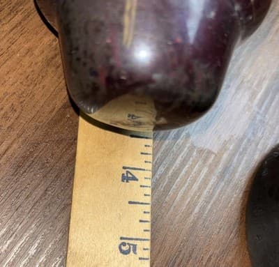 Vintage Pinco-F Brown Insulators Porcelain Very Good Condition Wood Still Inside - Thumbnail 9