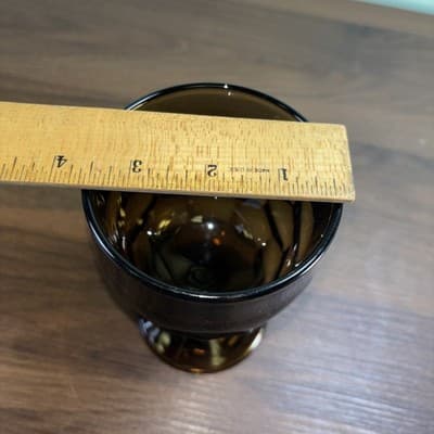 MCM Viking Nutmeg Brown - Georgian Pattern - Water Goblet. Excellent Condition - Thumbnail 10
