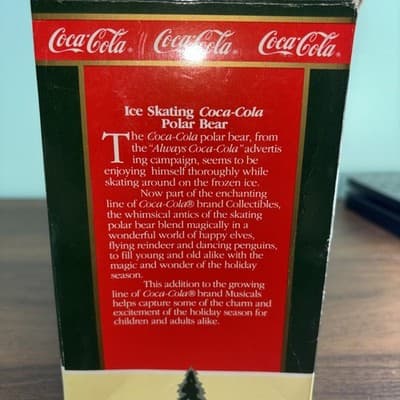 1994 NEW IN BOX COCA COLA MUSICAL POLAR BEAR SKATING - Thumbnail 16