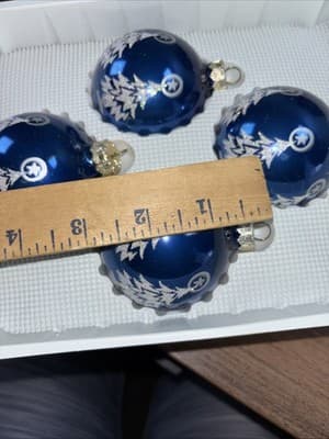 Set of 8 Victoria Collection Christmas Tree Ornaments Rauch Industries New Blue - Thumbnail 16
