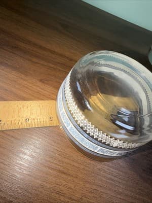 Jeannette Glass Greek Blue Ice Bucket Or Chip And Dip Bowls VTG Patrician Gold - Thumbnail 19