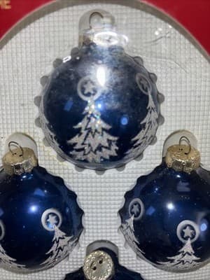 Set of 8 Victoria Collection Christmas Tree Ornaments Rauch Industries New Blue - Thumbnail 7