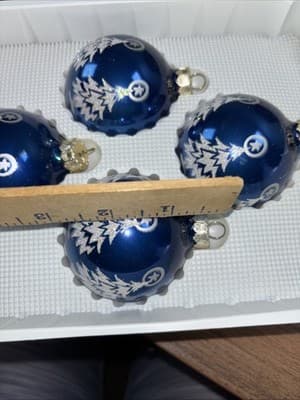 Set of 8 Victoria Collection Christmas Tree Ornaments Rauch Industries New Blue - Thumbnail 18