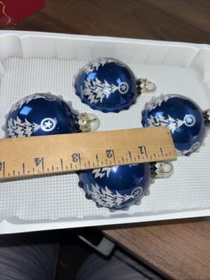 Set of 8 Victoria Collection Christmas Tree Ornaments Rauch Industries New Blue - Thumbnail 17
