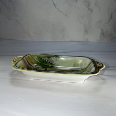 Vintage NIPPON Hand Painted Scenic Porcelain Trinket Tray Country Farm - Thumbnail 8
