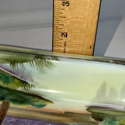 Vintage NIPPON Hand Painted Scenic Porcelain Trinket Tray Country Farm - Thumbnail 15