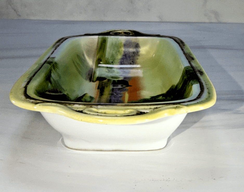 Vintage NIPPON Hand Painted Scenic Porcelain Trinket Tray Country Farm - Thumbnail 7