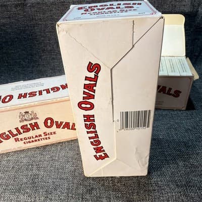 Vintage Empty Philip Morris Lot Of English Ovals Cigarette Box Papers Display - Thumbnail 10