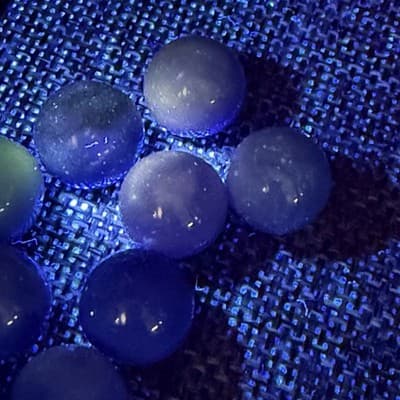 Vintage Chinese Checkers Replacement Glass Marbles 50 Solid Swirl 365 Glow - Thumbnail 8