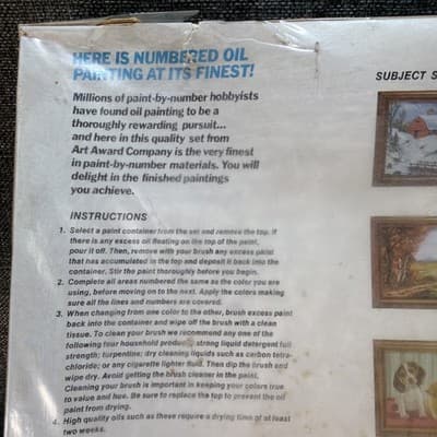 NOS Vtg 1974 Art Award Paint By Number Winter Landscape Rough Condition See Phot - Thumbnail 15