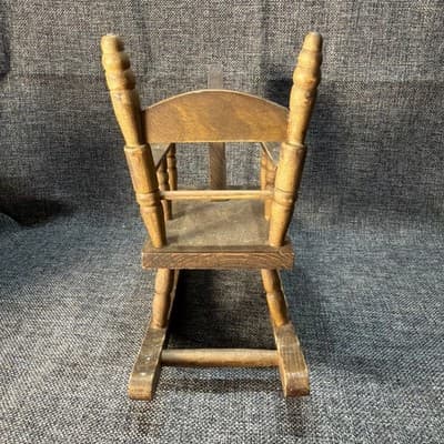 Toy Wooden Rocking Horse Doll Or Plush Bear Chair Heirloom Collectible Display - Thumbnail 4