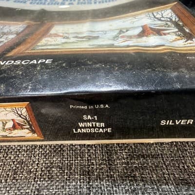 NOS Vtg 1974 Art Award Paint By Number Winter Landscape Rough Condition See Phot - Thumbnail 10