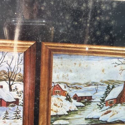 NOS Vtg 1974 Art Award Paint By Number Winter Landscape Rough Condition See Phot - Thumbnail 2