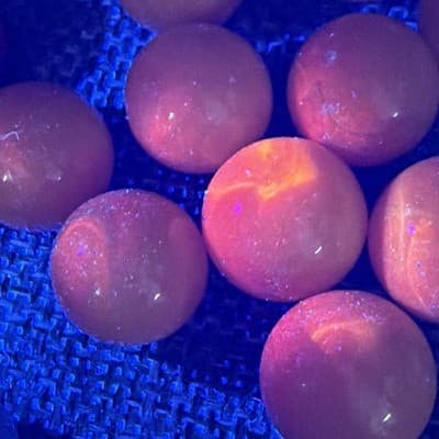 Vintage Chinese Checkers Replacement Glass Marbles 60 Solid Swirl 365 Glow - Thumbnail 4
