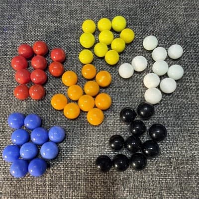 Vintage Chinese Checkers Replacement Glass Marbles 60 Solid Swirl 365 Glow