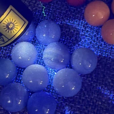 Vintage Chinese Checkers Replacement Glass Marbles 60 Solid Swirl 365 Glow - Thumbnail 12
