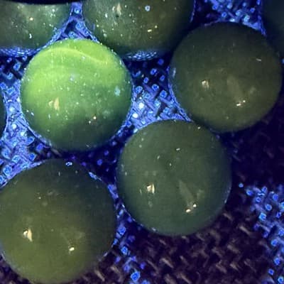 Vintage Chinese Checkers Replacement Glass Marbles 50 Solid Swirl 365 Glow - Thumbnail 5