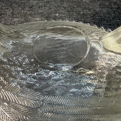 Vintage Indiana Clear Glass 7” Hen on Nest Covered Dish MCM Chipped HON - Thumbnail 8