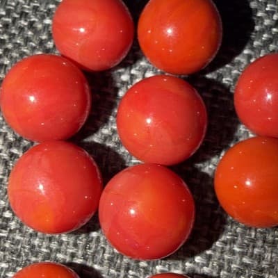 Vintage Chinese Checkers Replacement Glass Marbles 60 Solid Swirl 365 Glow - Thumbnail 15