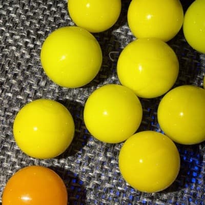 Vintage Chinese Checkers Replacement Glass Marbles 60 Solid Swirl 365 Glow - Thumbnail 16