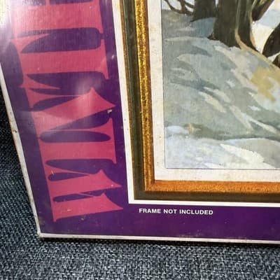 NOS Vtg 70’s Craft House Paint By Number Wolfs Landscape Rough Condition - Thumbnail 5